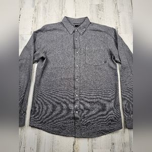 Mountain Hardwear Button Down Gray Long Sleeve Cotton Shirt Men's Size M